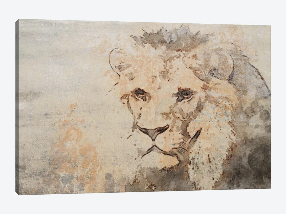 Rustic Lion by Irena Orlov 1-piece Canvas Print