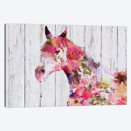 Fabulous Floral Horse Canvas Print #ORL549} by Irena Orlov Art Print