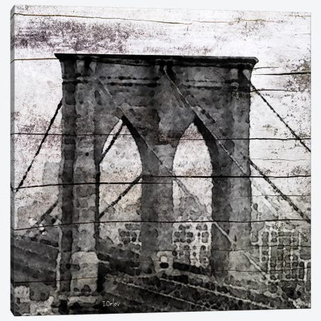 The Brooklyn Bridge As Seen From Manhattan Canvas Print #ORL55} by Irena Orlov Canvas Artwork
