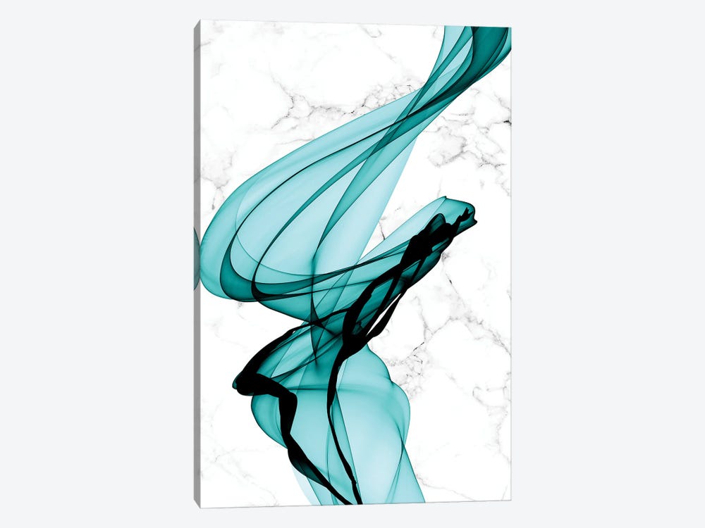Teal Ribbons I by Irena Orlov 1-piece Canvas Art Print