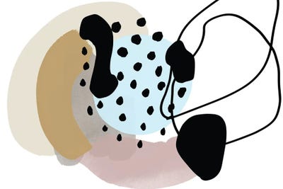 Pink Blue Lines Minimalism by Irena Orlov canvas print