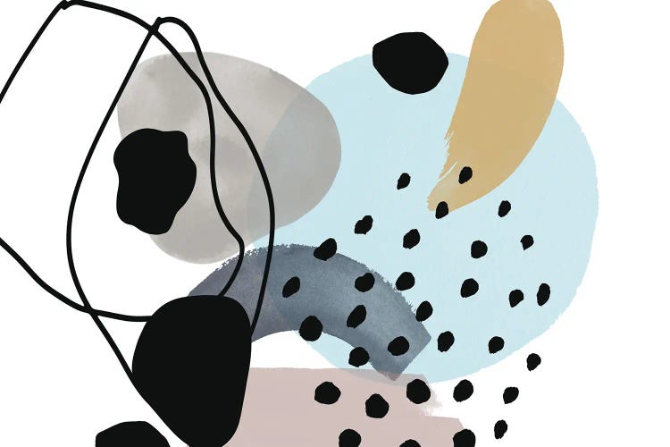 Pink Blue Yellow Lines Minimalism by Irena Orlov canvas print