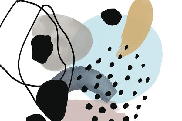 Irena Orlov: Pink Blue Yellow Lines Minimalism by Irena Orlov