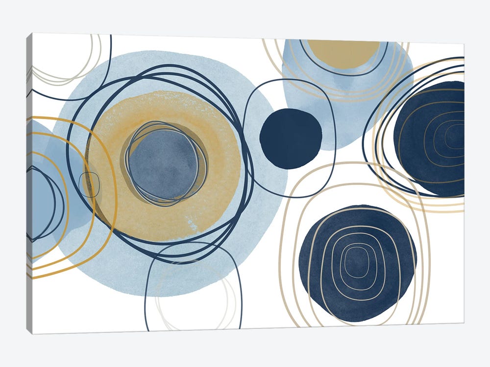 Blue Lines Minimalism III by Irena Orlov 1-piece Canvas Print