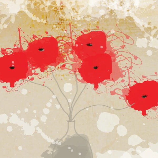 Irena Orlov: Red Abstract Bunch III by Irena Orlov