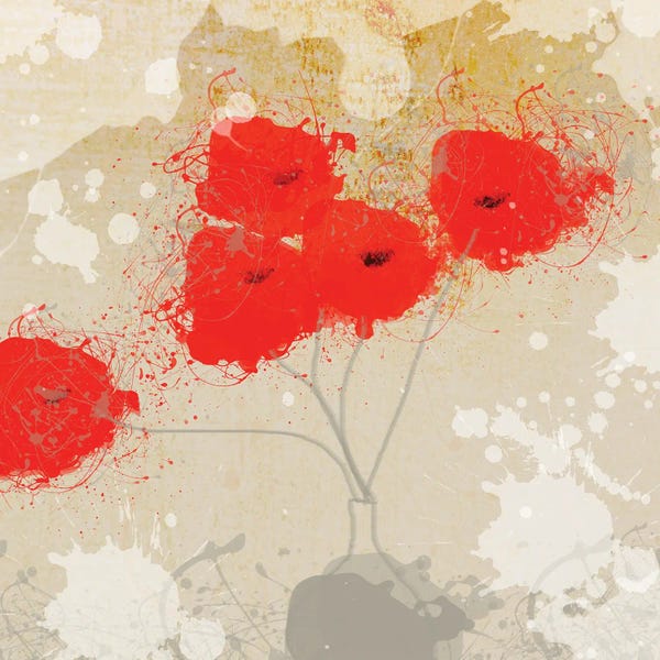 Irena Orlov: Red Abstract Bunch II by Irena Orlov