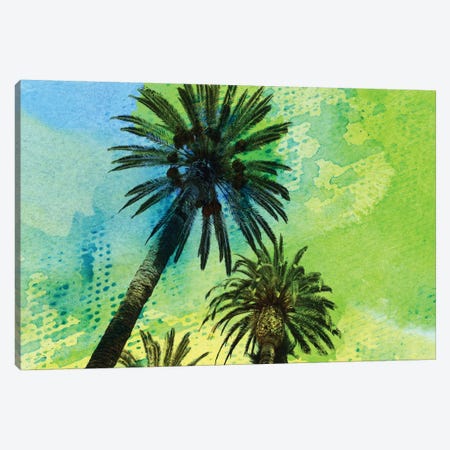 Two Palm Trees Canvas Print #ORL63} by Irena Orlov Canvas Artwork