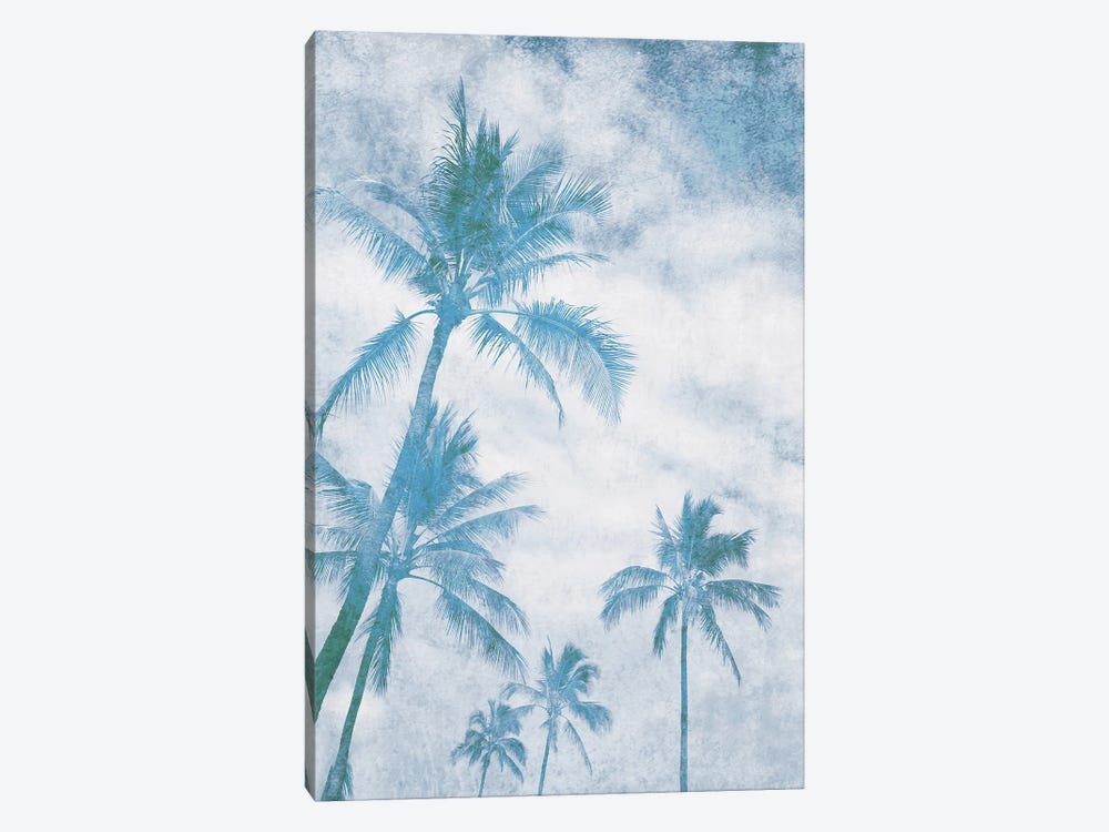California Blue Beach Palm Trees I by Irena Orlov 1-piece Canvas Art Print
