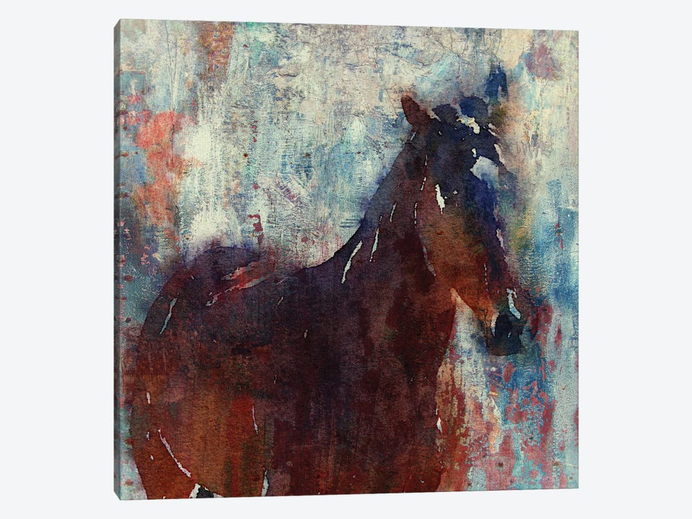 Wild Brown Horse 1-piece Canvas Wall Art