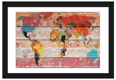 World Map Paper Art Print - Maps