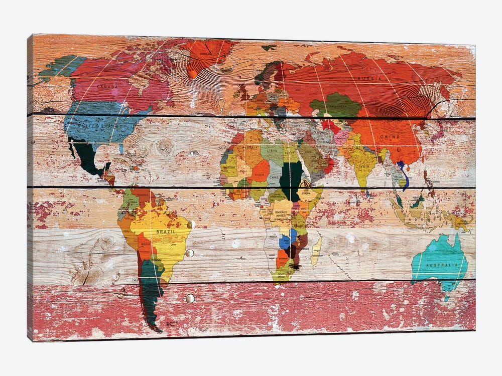World Map by Irena Orlov 1-piece Canvas Print