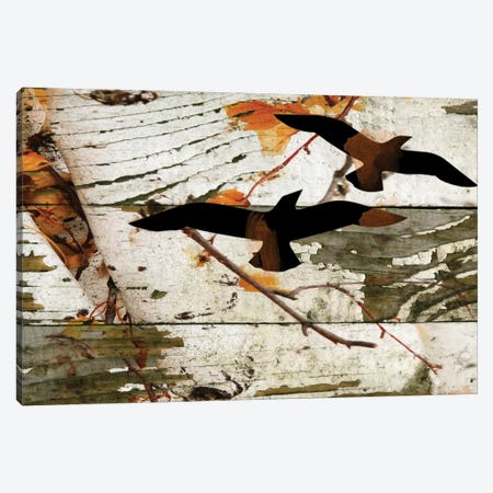 Birds On A Birch I Canvas Print #ORL69} by Irena Orlov Canvas Wall Art
