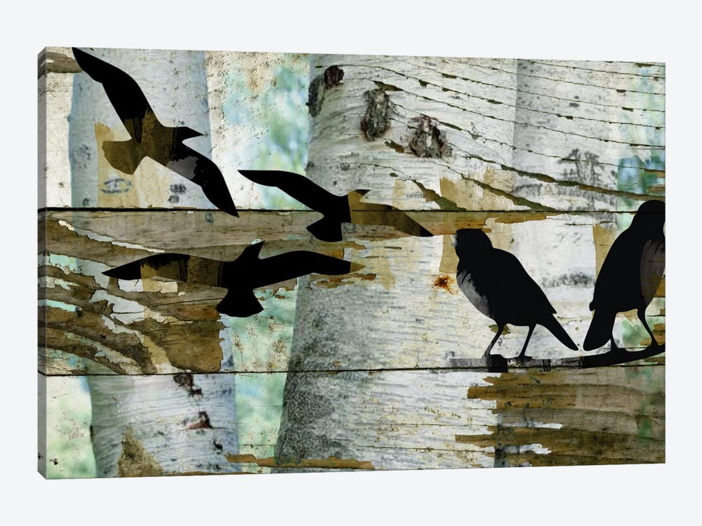 Birds On A Birch II by Irena Orlov 1-piece Canvas Art Print