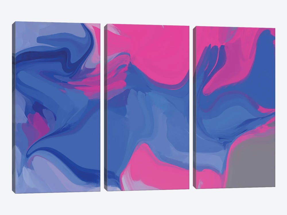 Color Burst Abstraction I by Irena Orlov 3-piece Art Print
