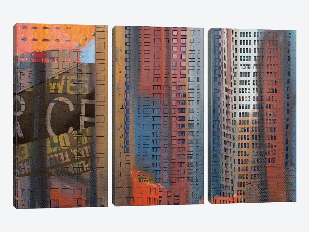 Buildings Of New York by Irena Orlov 3-piece Canvas Wall Art