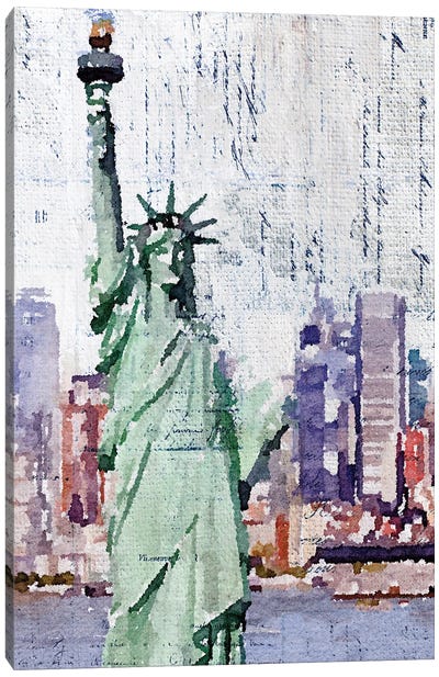 America Canvas Art Print - Statue of Liberty Art
