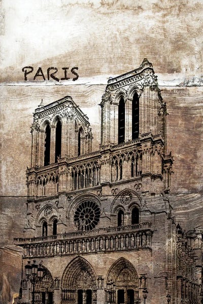 Paris Typography: Paris, France II by Irena Orlov