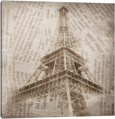 Eiffel Tower II Canvas Art Print - Paris Art