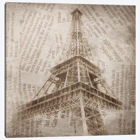 Eiffel Tower II Canvas Print #ORL81} by Irena Orlov Canvas Wall Art