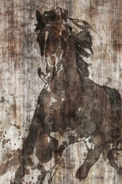 Modern Farmhouse Bedroom: Galloping Horse by Irena Orlov