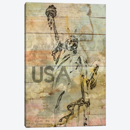 Lady Liberty Canvas Print #ORL88} by Irena Orlov Canvas Artwork