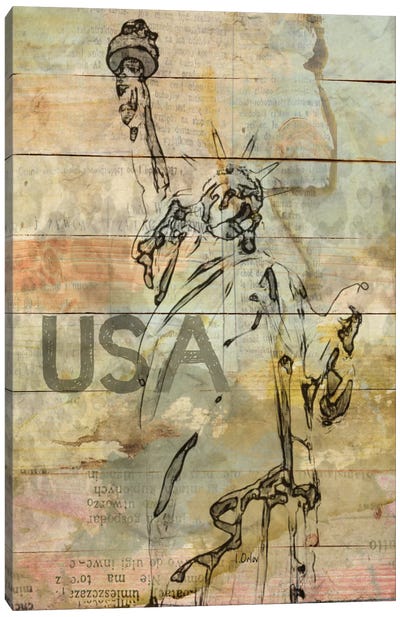 Lady Liberty Canvas Art Print - American Décor