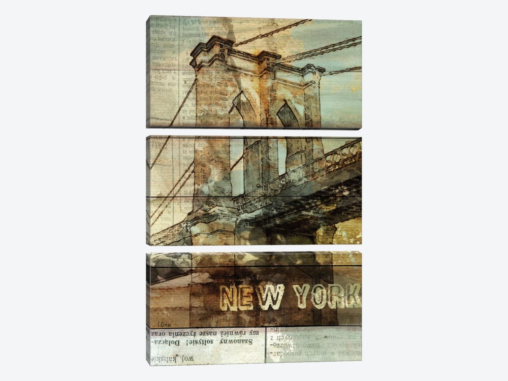 Brooklyn Bridge, New York City, New York by Irena Orlov 3-piece Canvas Wall Art