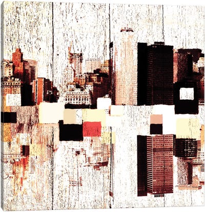 NYC's Colorful Downtown II Canvas Art Print - Industrial Art