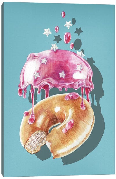 Space Doughnut Canvas Art Print