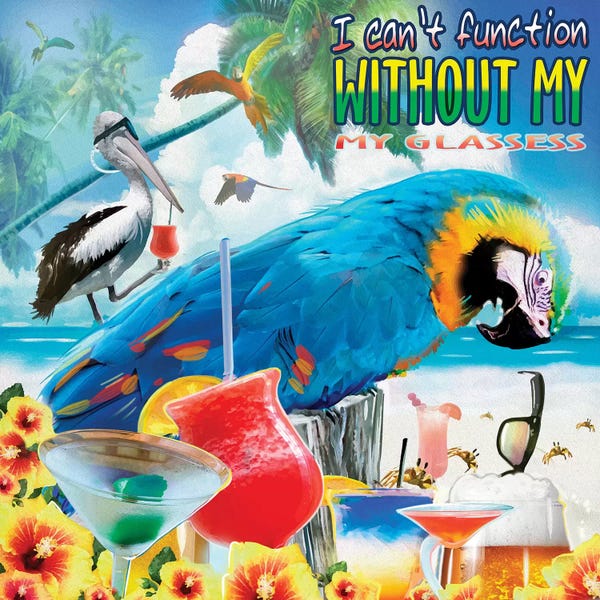 Parrots: Can't Function by Old Red Truck