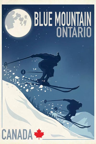 Vintage Travel Posters: Blue Mountain I by Old Red Truck