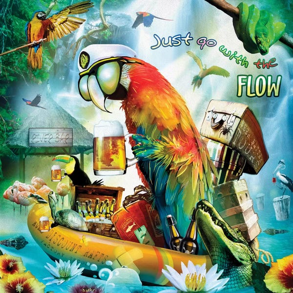 Parrots: Go With The Flow by Old Red Truck