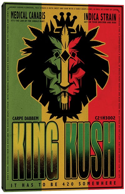 King Kush Canvas Art Print - Marijuana
