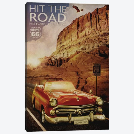 Route 66 Canvas Print #ORT149} by Old Red Truck Art Print