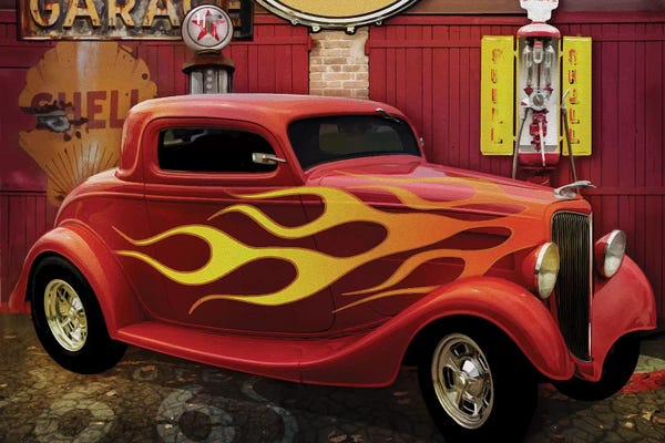 Route 66: Route 66 Garage by Old Red Truck