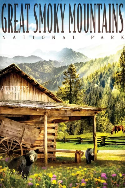 Houses: Smokey Mountain Cabin by Old Red Truck