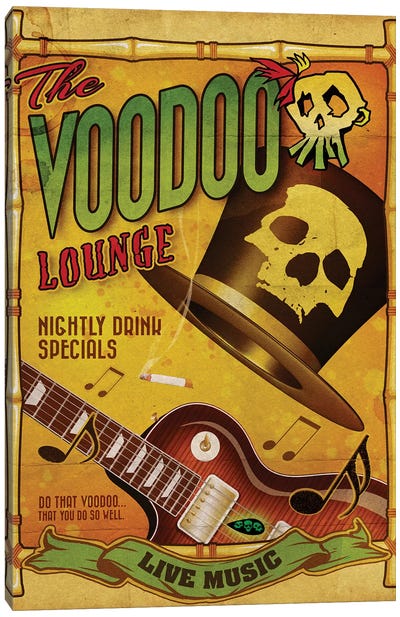 The Voodoo Lounge Canvas Art Print - Guitar Art