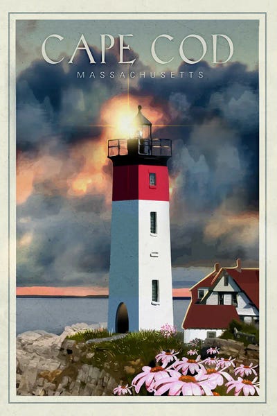Cape Cod Canvas Artwork By Old Red Truck Icanvas