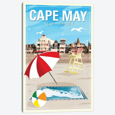 Cape May Canvas Print #ORT20} by Old Red Truck Canvas Wall Art