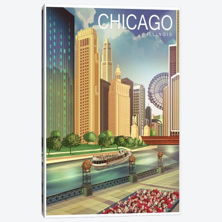 Chicago I Canvas Print #ORT23} by Old Red Truck Canvas Art