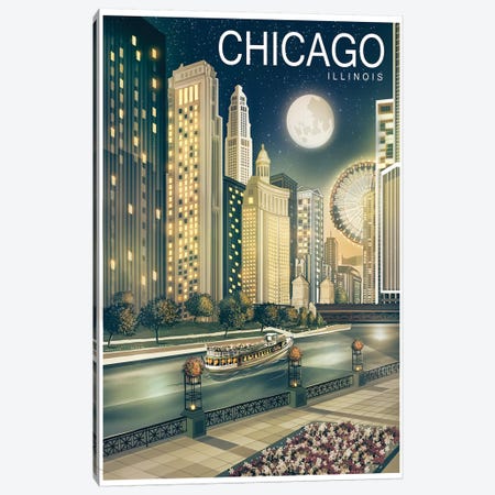Chicago II Canvas Print #ORT24} by Old Red Truck Canvas Art Print