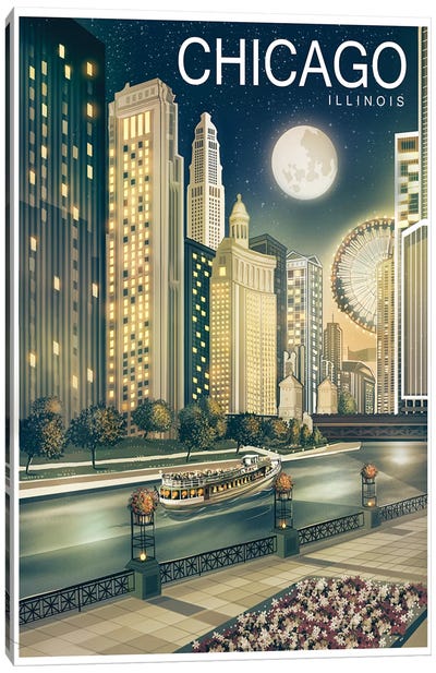 Chicago II Canvas Art Print - Chicago Posters