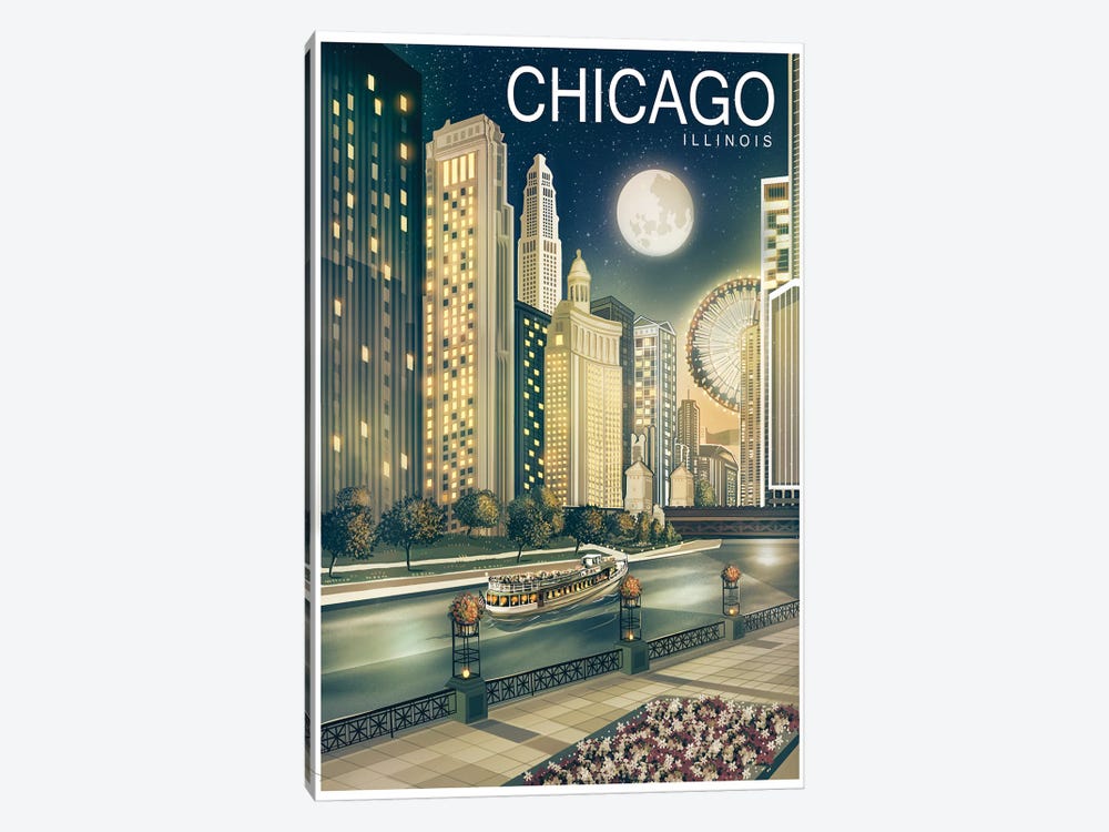 Chicago II by Old Red Truck 1-piece Canvas Art