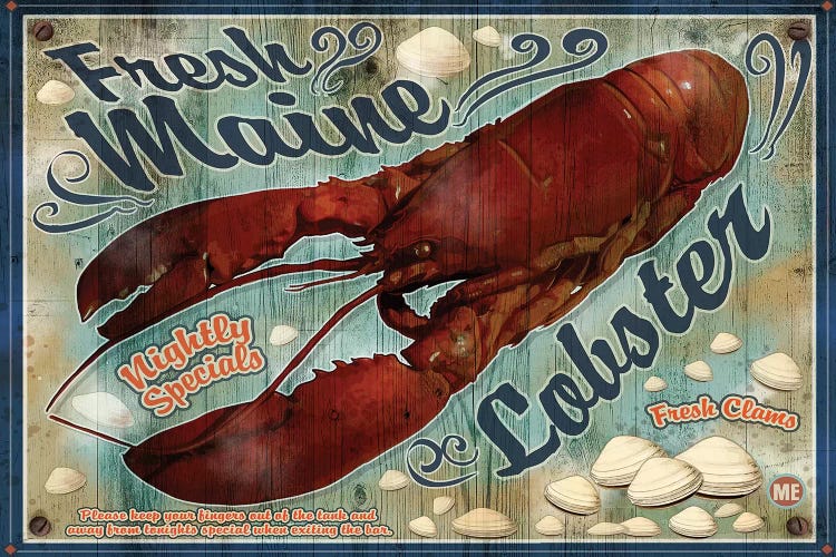 Fresh Maine Lobster Sign