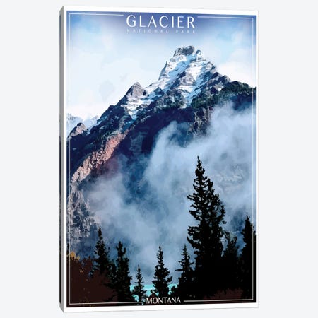 Glacier National Park Canvas Print #ORT33} by Old Red Truck Canvas Art Print