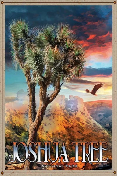 Vintage Posters: Joshua Tree National Park by Old Red Truck