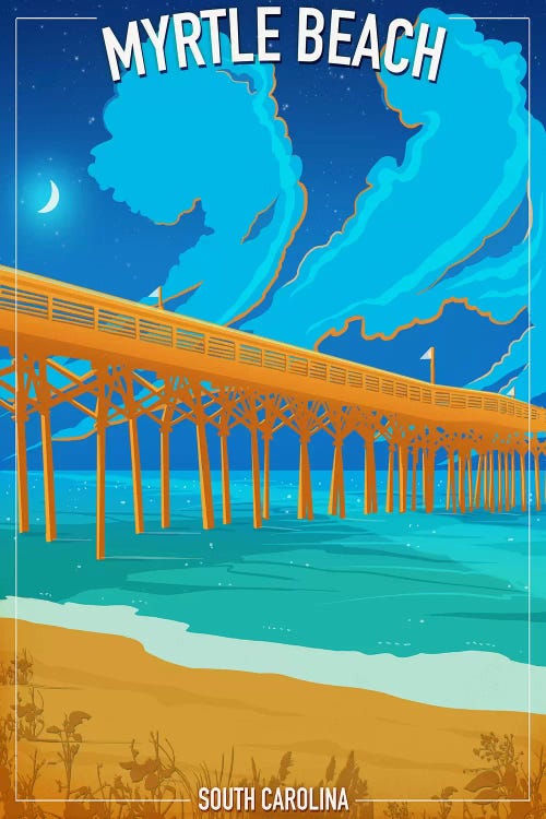 Myrtle Beach by Old Red Truck wall art