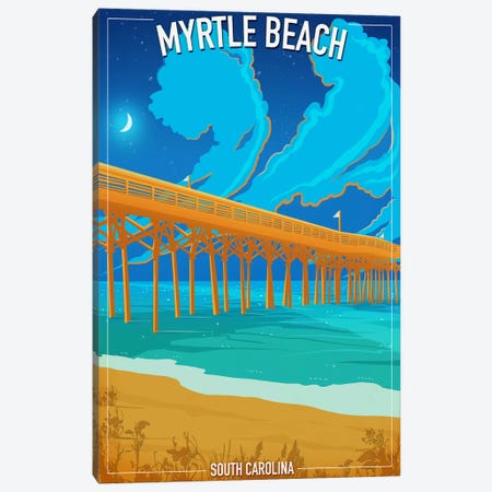 Myrtle Beach Canvas Print #ORT61} by Old Red Truck Canvas Artwork