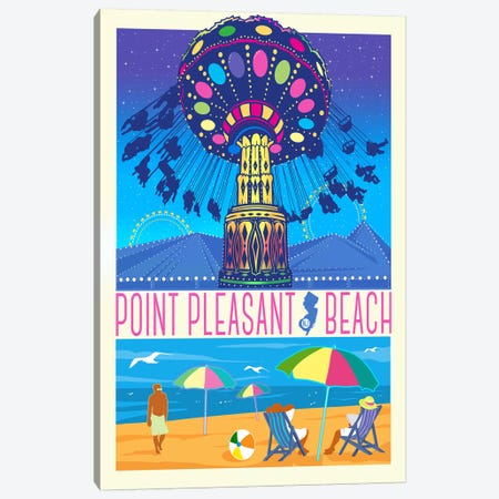 Point Pleasant Beach, New Jersey Canvas Print #ORT75} by Old Red Truck Canvas Art