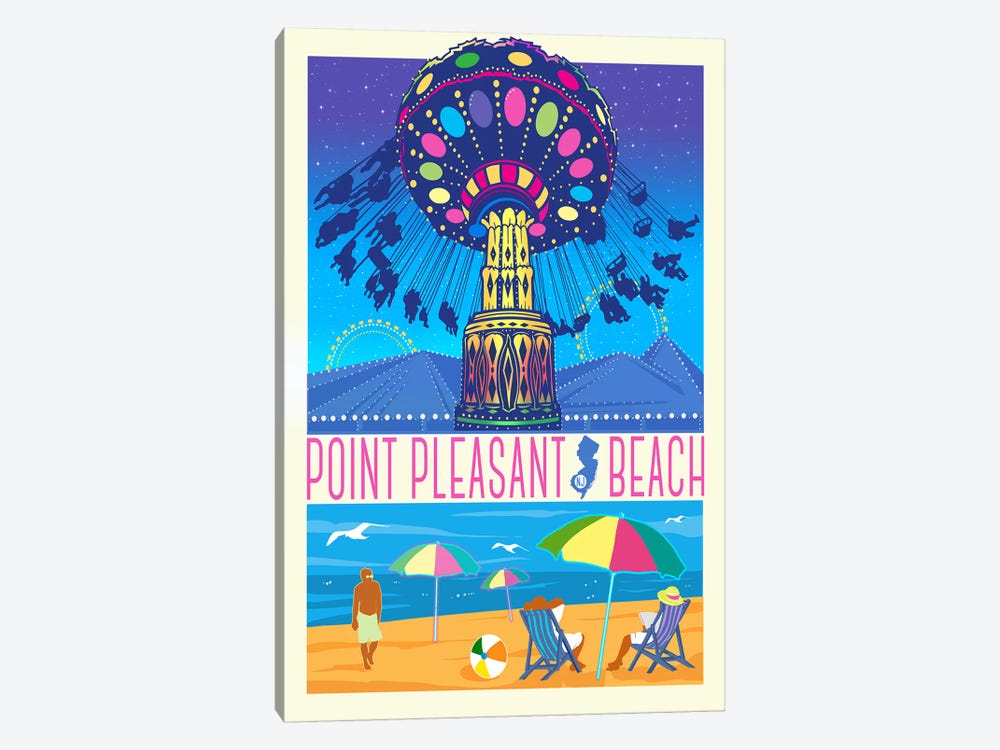 Point Pleasant Beach, New Jersey by Old Red Truck 1-piece Canvas Artwork